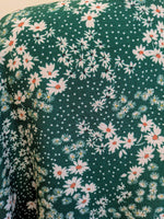 Load image into Gallery viewer, Green daisy kimono shrug
