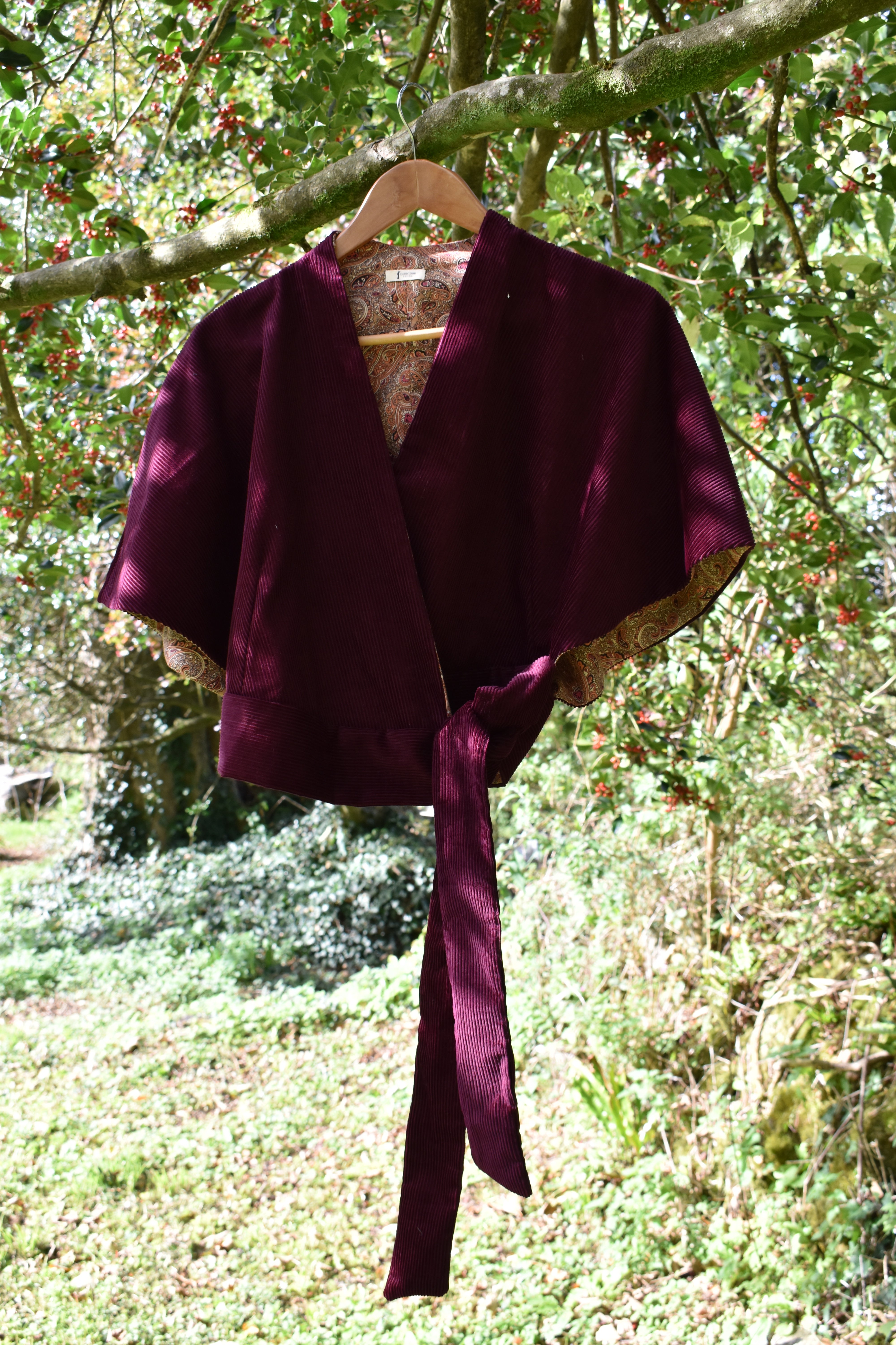 Plum and paisley cord