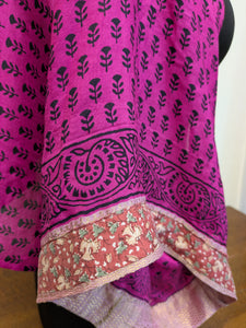 Cerise pink with black