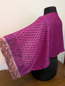 Cerise pink with black