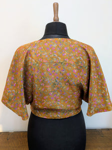 Reversible silk butterfly top