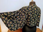 Load image into Gallery viewer, Black floral kimono shrug
