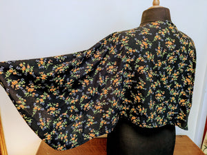 Black floral kimono shrug