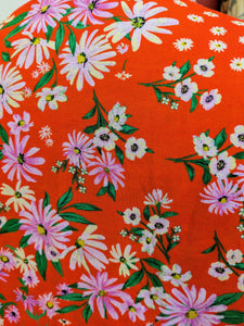 Red floral kimono shrug