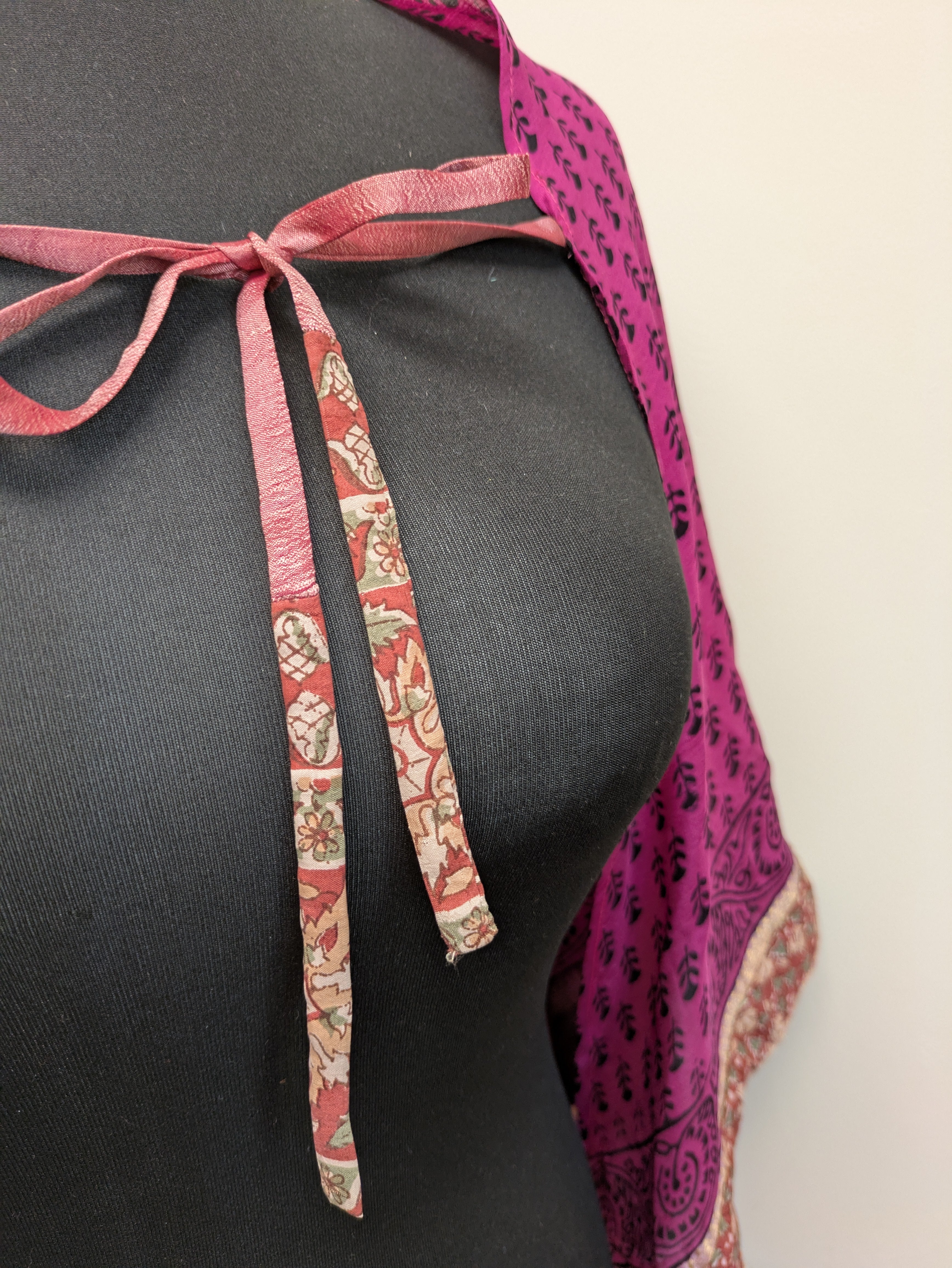 Cerise pink with black