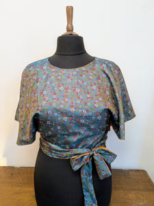 Reversible silk butterfly top