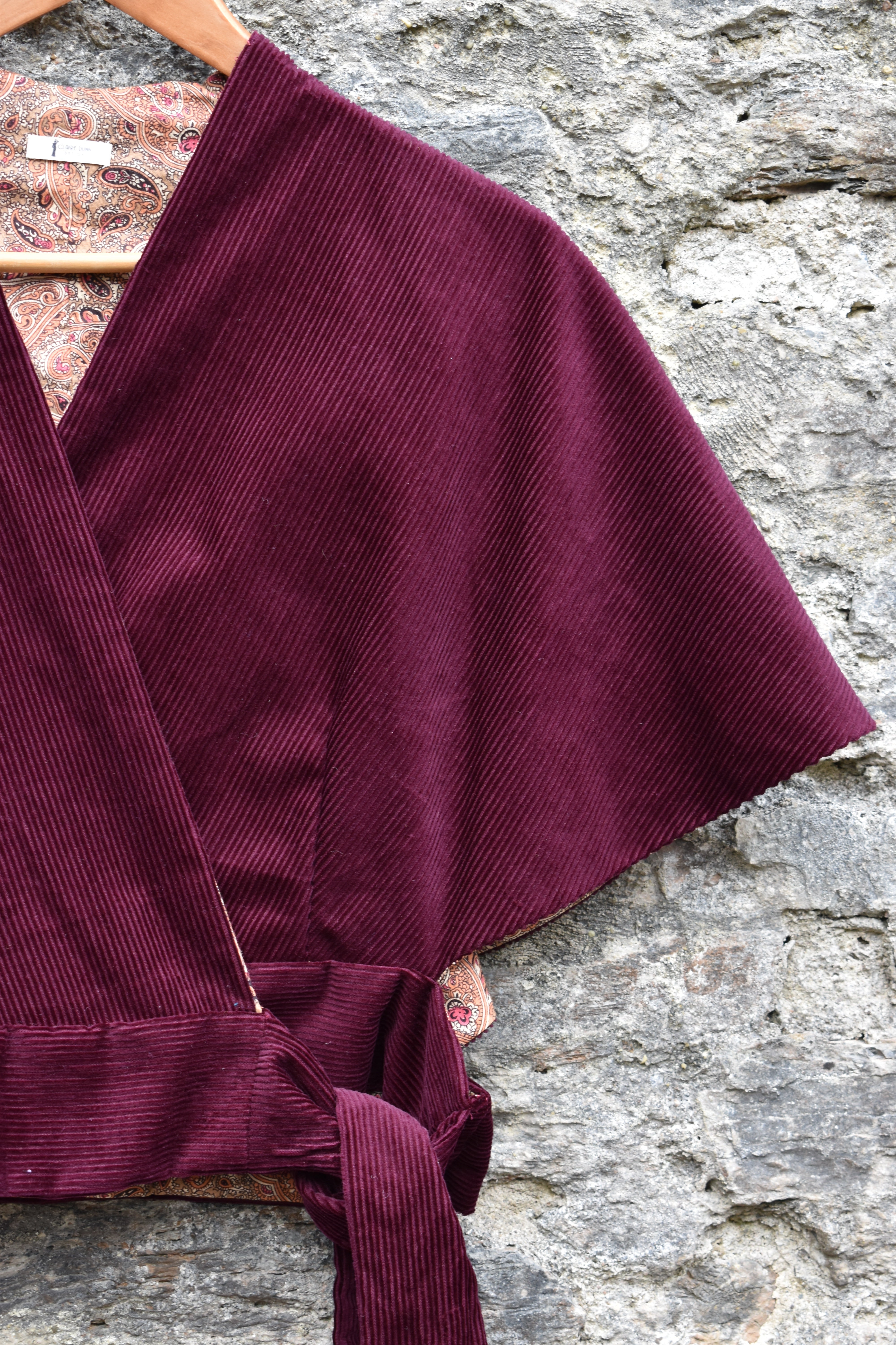 Plum and paisley cord