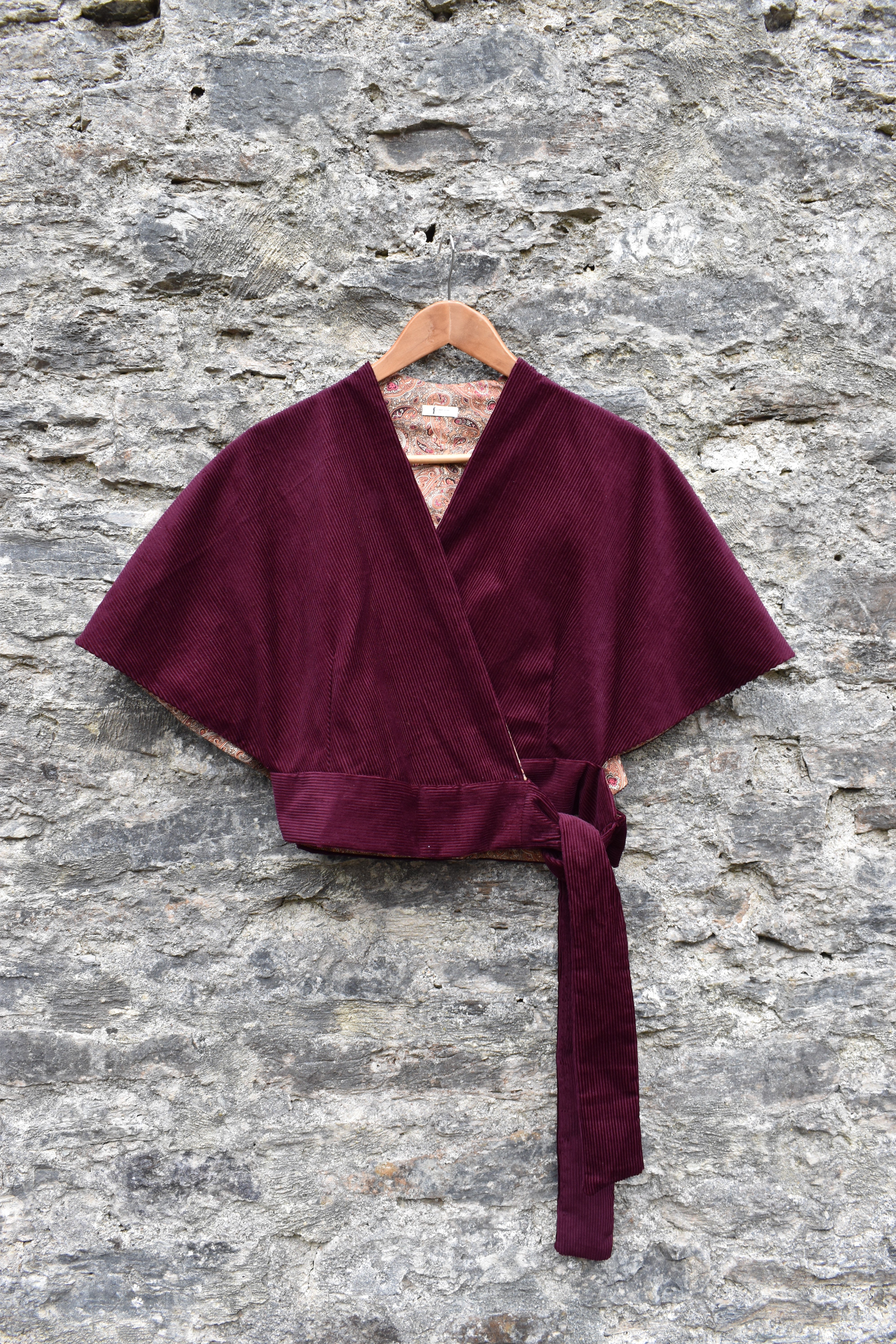 Plum and paisley cord