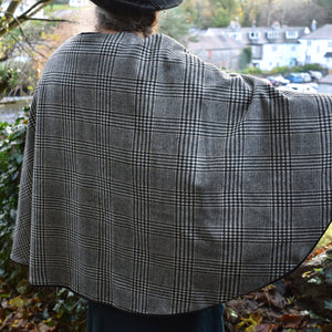 Monochrome Check Cape