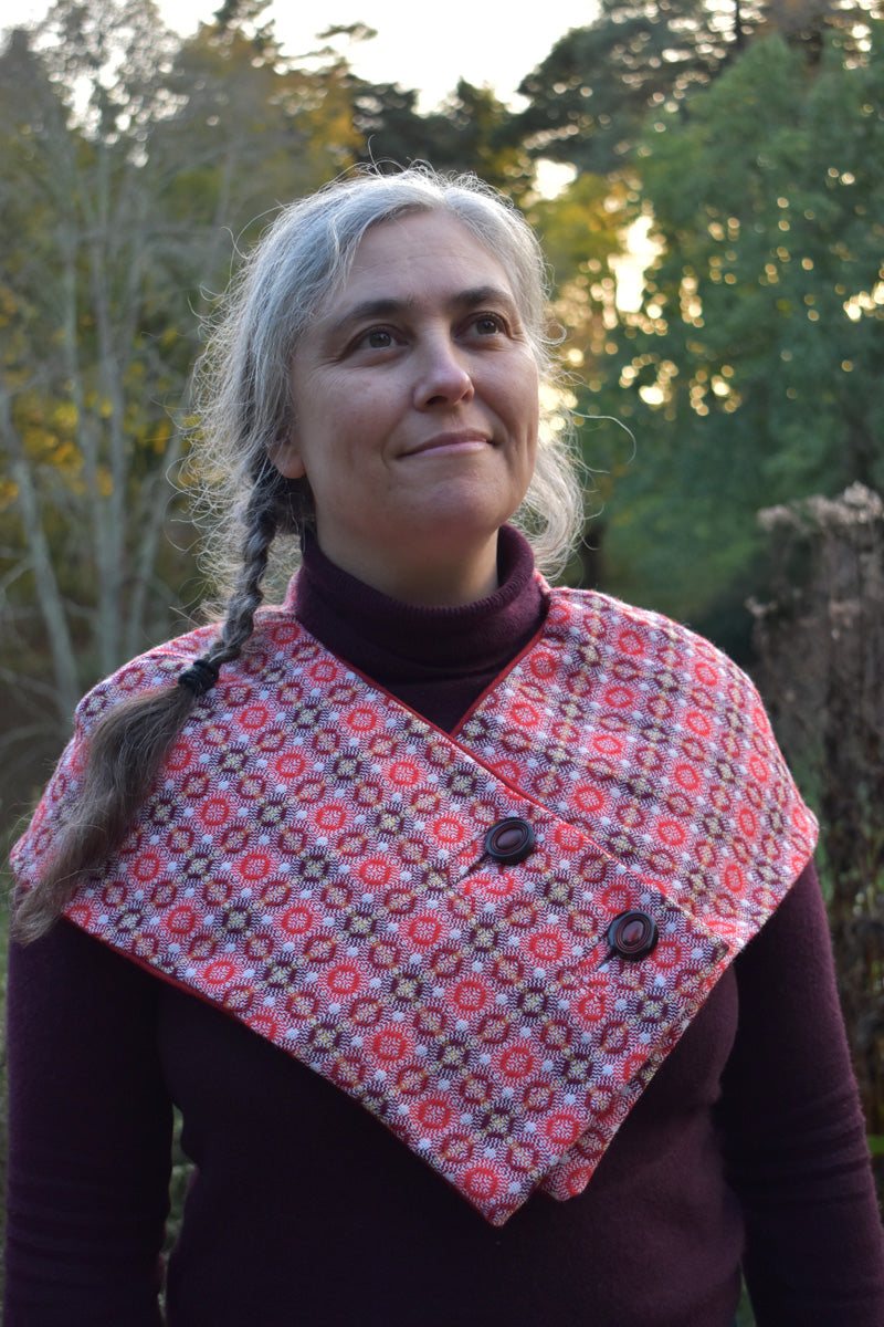 Red welsh wool capelet