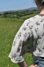 Load image into Gallery viewer, Pearl floral wrap capelet
