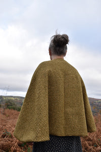 Green check cape