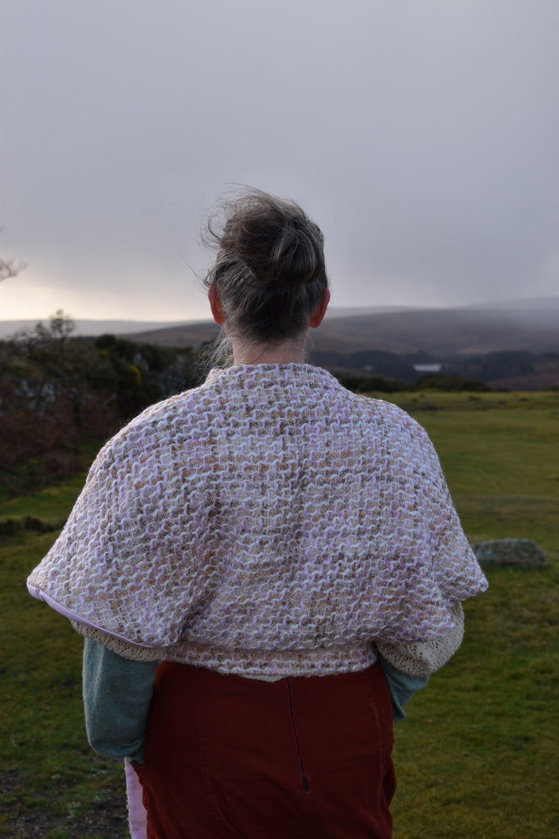 Boucle tweed shawl